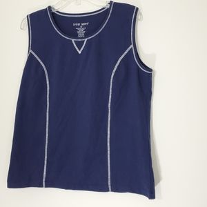 Sport Savvy Blue/White Athletic Top, Size Meduim